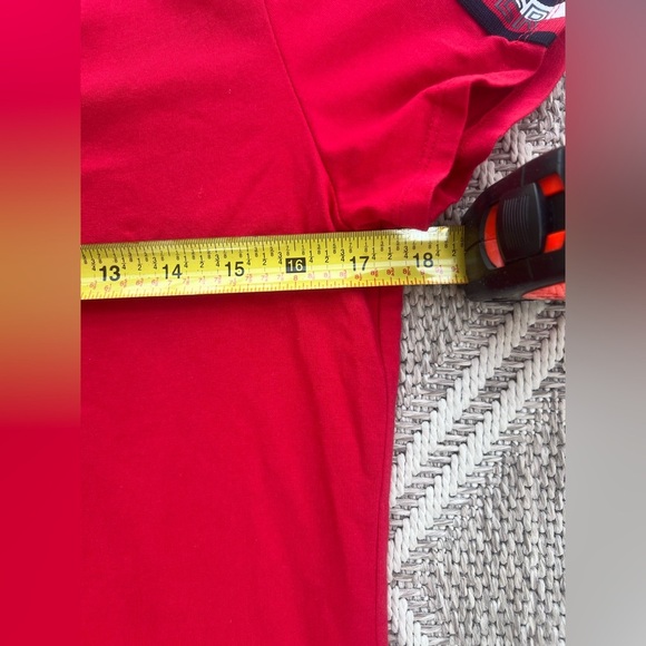 Tommy Hilfiger Red V-Neck with Black Trim size M - Picture 6 of 9